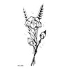 Fashion Colorful Flowers Tattoo Women New Waterproof Temporary Black Tattoo Sticker Body Art