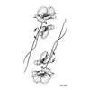 Fashion Colorful Flowers Tattoo Women New Waterproof Temporary Black Tattoo Sticker Body Art
