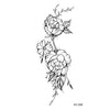 Fashion Colorful Flowers Tattoo Women New Waterproof Temporary Black Tattoo Sticker Body Art