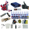 Tattoo Kit  20 Colors Inks 8 Wrap Coils Tattoo Gun Machines Grips Needles Power Supply Tattoo Kit For Beginner Accessories Set