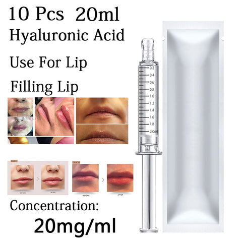 10pcs New 20ml hyaluronic acid for filling face lips DoDo mouth for atomizer hyaluronic pen
