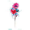 Fashion Colorful Flowers Tattoo Women New Waterproof Temporary Black Tattoo Sticker Body Art