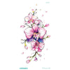 Fashion Colorful Flowers Tattoo Women New Waterproof Temporary Black Tattoo Sticker Body Art