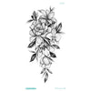 Fashion Colorful Flowers Tattoo Women New Waterproof Temporary Black Tattoo Sticker Body Art