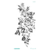 Fashion Colorful Flowers Tattoo Women New Waterproof Temporary Black Tattoo Sticker Body Art