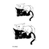 Hot 1PC Popular Ballet Black White Flowers Tattoos Sticker Temporary Drawing Body Art Fake Water Transfer