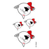Hot 1PC Popular Ballet Black White Flowers Tattoos Sticker Temporary Drawing Body Art Fake Water Transfer