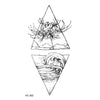 Hot 1PC Popular Ballet Black White Flowers Tattoos Sticker Temporary Drawing Body Art Fake Water Transfer