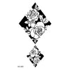 Hot 1PC Popular Ballet Black White Flowers Tattoos Sticker Temporary Drawing Body Art Fake Water Transfer
