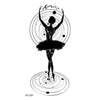 Hot 1PC Popular Ballet Black White Flowers Tattoos Sticker Temporary Drawing Body Art Fake Water Transfer