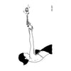 Hot 1PC Popular Ballet Black White Flowers Tattoos Sticker Temporary Drawing Body Art Fake Water Transfer