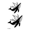 Hot 1PC Popular Ballet Black White Flowers Tattoos Sticker Temporary Drawing Body Art Fake Water Transfer